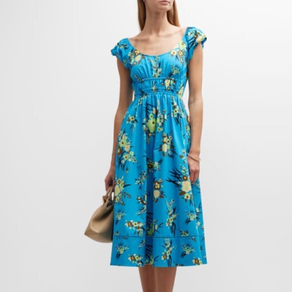Tory Burch PRINTED SCOOP-NECK DRESS